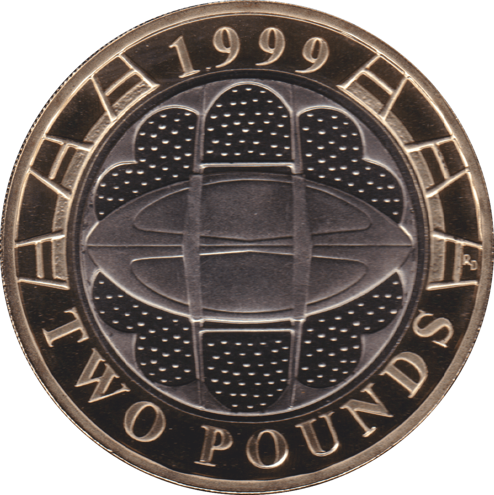 1999 TWO POUND £2 PROOF COIN RUGBY WORLD CUP - £2 Proof - Cambridgeshire Coins
