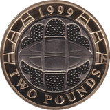 1999 TWO POUND £2 PROOF COIN RUGBY WORLD CUP - £2 Proof - Cambridgeshire Coins