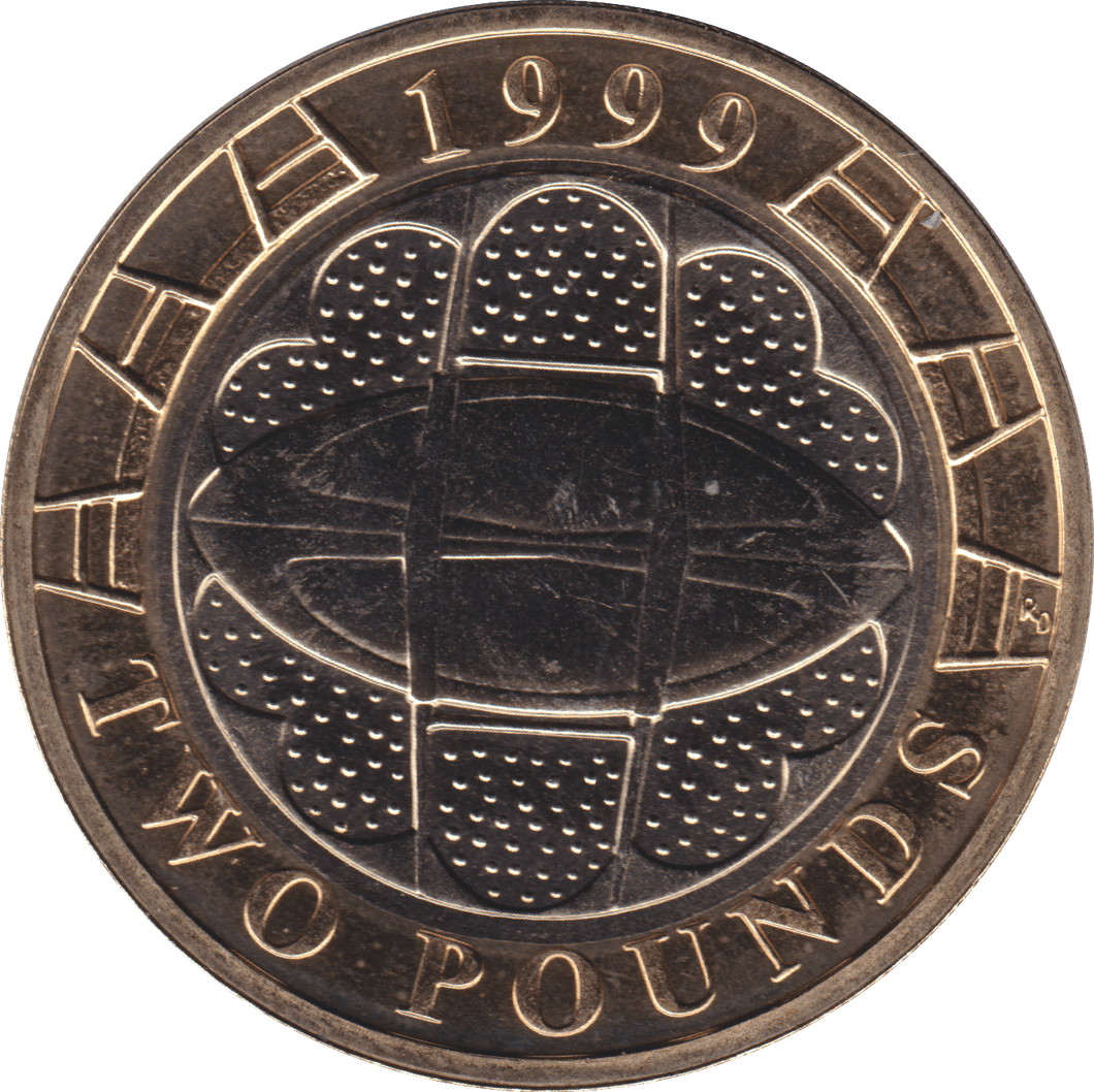 1999 TWO POUND £2 RUGBY WORLD CUP BRILLIANT UNCIRCULATED BU - £2 BU - Cambridgeshire Coins
