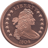 1oz FINE COPPER .999 1804 LIBERTY REF E61 - Copper 1 oz Coins - Cambridgeshire Coins