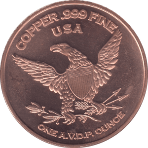 1oz FINE COPPER .999 AMERICAN WILDLIFE REF E45 - Copper 1 oz Coins - Cambridgeshire Coins