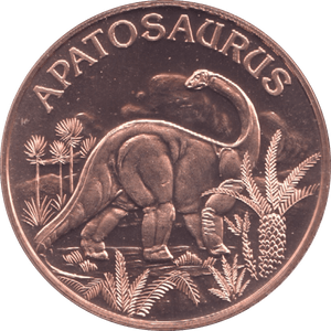 1oz FINE COPPER .999 APATOSAURUS REF E62 - Copper 1 oz Coins - Cambridgeshire Coins