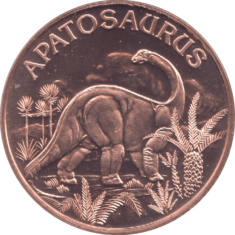 1oz FINE COPPER .999 APATOSAURUS REF E62 - Copper 1 oz Coins - Cambridgeshire Coins