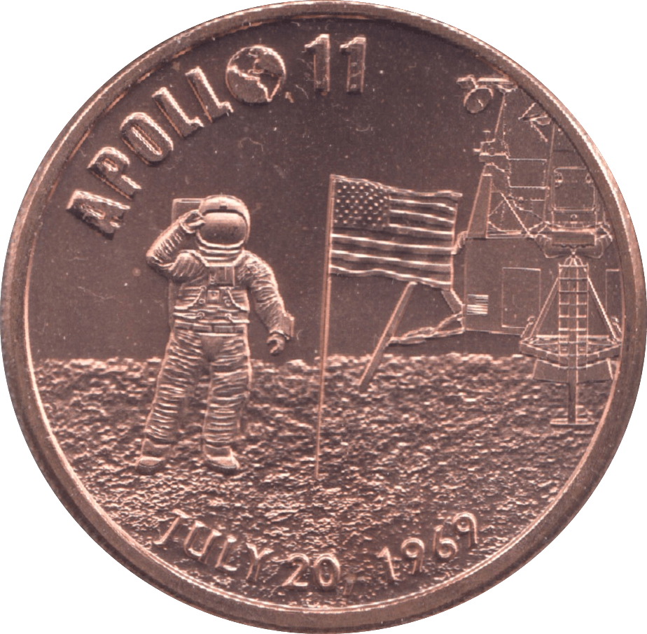 1oz FINE COPPER .999 APOLLO 11 REF E60 - Copper 1 oz Coins - Cambridgeshire Coins