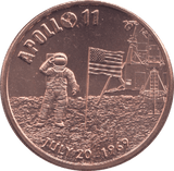 1oz FINE COPPER .999 APOLLO 11 REF E60 - Copper 1 oz Coins - Cambridgeshire Coins