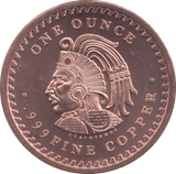 1oz FINE COPPER .999 AZTEC REF E13 - Copper 1 oz Coins - Cambridgeshire Coins