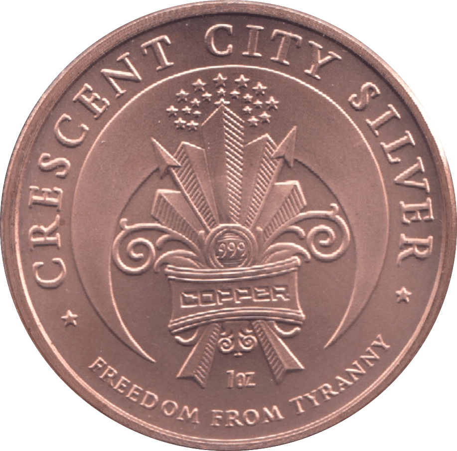 1oz FINE COPPER .999 BANKSTER JUSTICE REF E71 - Copper 1 oz Coins - Cambridgeshire Coins