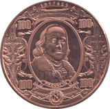 1oz FINE COPPER .999 BENJAMIN FRANKLIN REF E35 - Copper 1 oz Coins - Cambridgeshire Coins