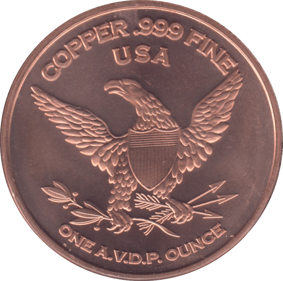 1oz FINE COPPER .999 COLT 45 REF E8 - Copper 1 oz Coins - Cambridgeshire Coins