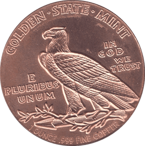 1oz FINE COPPER .999 GOLDEN STATE MINT REF E73 - Copper 1 oz Coins - Cambridgeshire Coins
