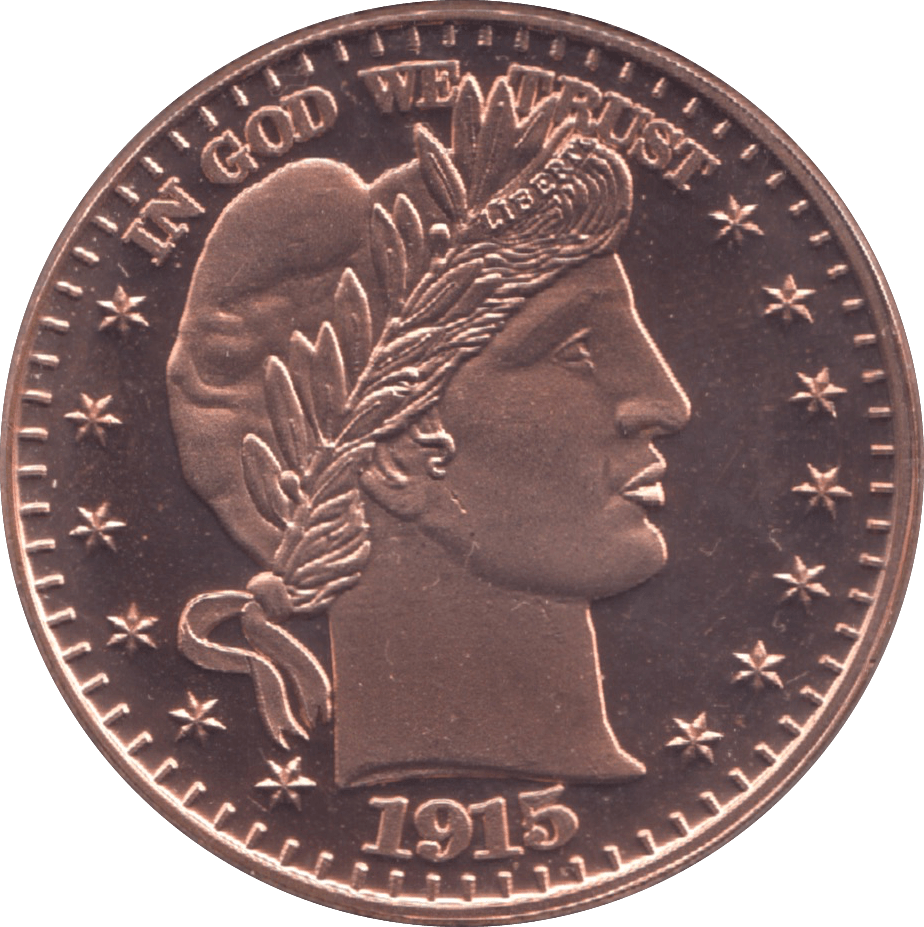 1oz FINE COPPER .999 IN GOD WE TRUST REF E43 - Copper 1 oz Coins - Cambridgeshire Coins