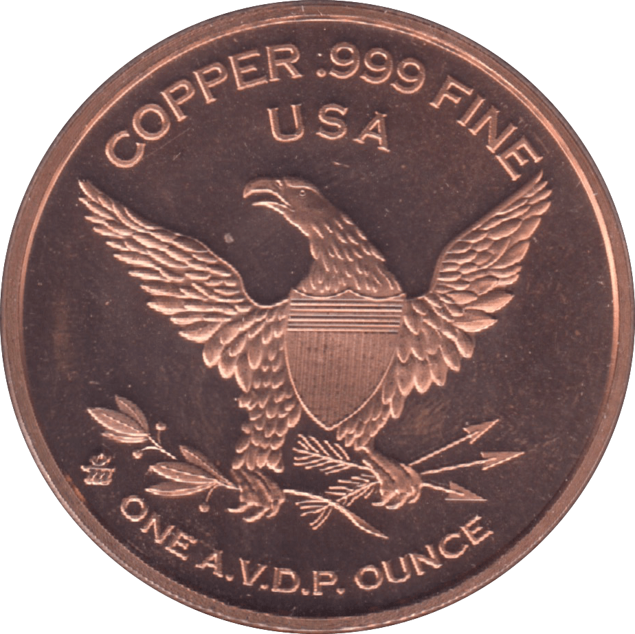 1oz FINE COPPER .999 LADY LIBERTY REF E54 - Copper 1 oz Coins - Cambridgeshire Coins