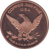 1oz FINE COPPER .999 LADY LIBERTY REF E54 - Copper 1 oz Coins - Cambridgeshire Coins