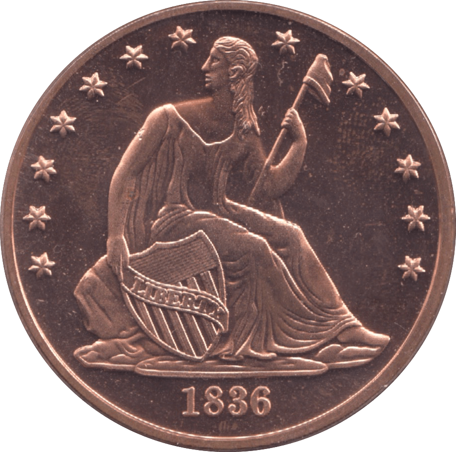 1oz FINE COPPER .999 LADY LIBERTY REF E54 - Copper 1 oz Coins - Cambridgeshire Coins