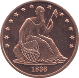1oz FINE COPPER .999 LADY LIBERTY REF E54 - Copper 1 oz Coins - Cambridgeshire Coins