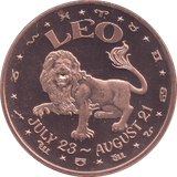 1oz FINE COPPER .999 LEO REF E63 - Copper 1 oz Coins - Cambridgeshire Coins