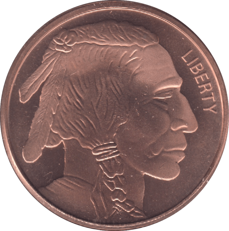 1oz FINE COPPER .999 LIBERTY REF E37 - Copper 1 oz Coins - Cambridgeshire Coins