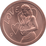 1oz FINE COPPER .999 LOVE REF E21 - Copper 1 oz Coins - Cambridgeshire Coins