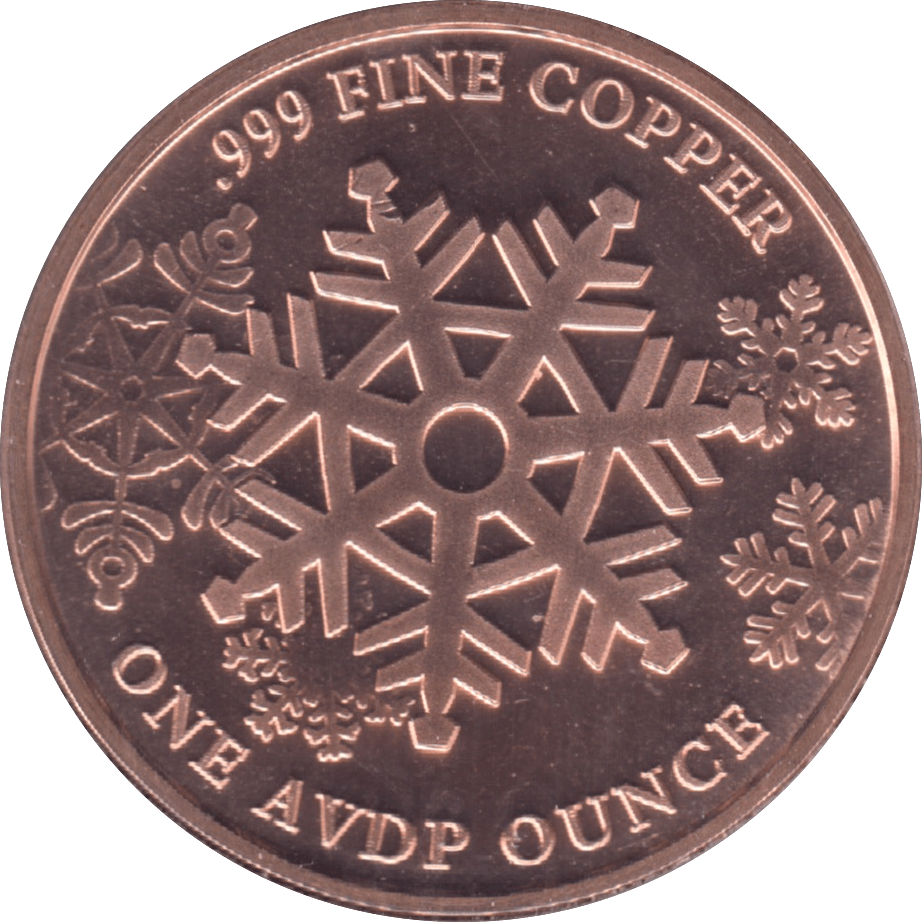 1oz FINE COPPER .999 MERRY CHRISTMAS REF E23 - Copper 1 oz Coins - Cambridgeshire Coins