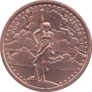 1oz FINE COPPER .999 NON VIRTUTE REF E58 - Copper 1 oz Coins - Cambridgeshire Coins