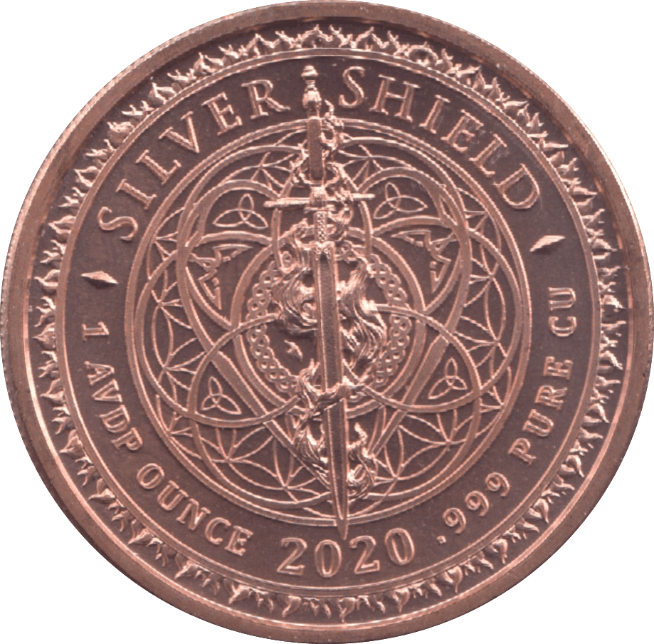 1oz FINE COPPER .999 NON VIRTUTE REF E58 - Copper 1 oz Coins - Cambridgeshire Coins