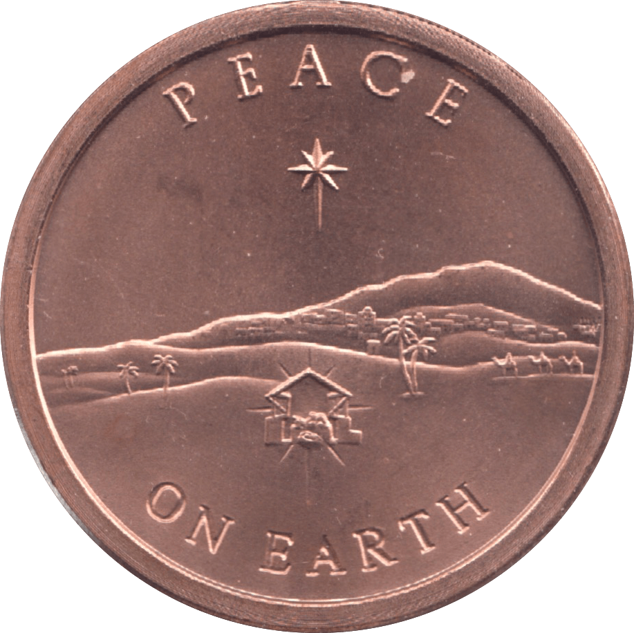 1oz FINE COPPER .999 PEACE ON EARTH REF E28 - Copper 1 oz Coins - Cambridgeshire Coins