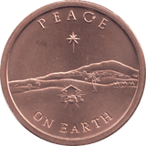 1oz FINE COPPER .999 PEACE ON EARTH REF E28 - Copper 1 oz Coins - Cambridgeshire Coins