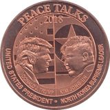 1oz FINE COPPER .999 PEACE TALKS REF E31 - Copper 1 oz Coins - Cambridgeshire Coins