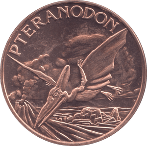 1oz FINE COPPER .999 PTERANODON REF E10 - Copper 1 oz Coins - Cambridgeshire Coins