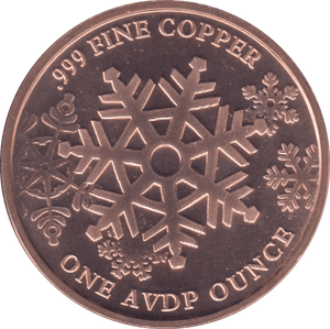 1oz FINE COPPER .999 SANTA CLAUS IS COMING TO TOWN REF E76 - Copper 1 oz Coins - Cambridgeshire Coins