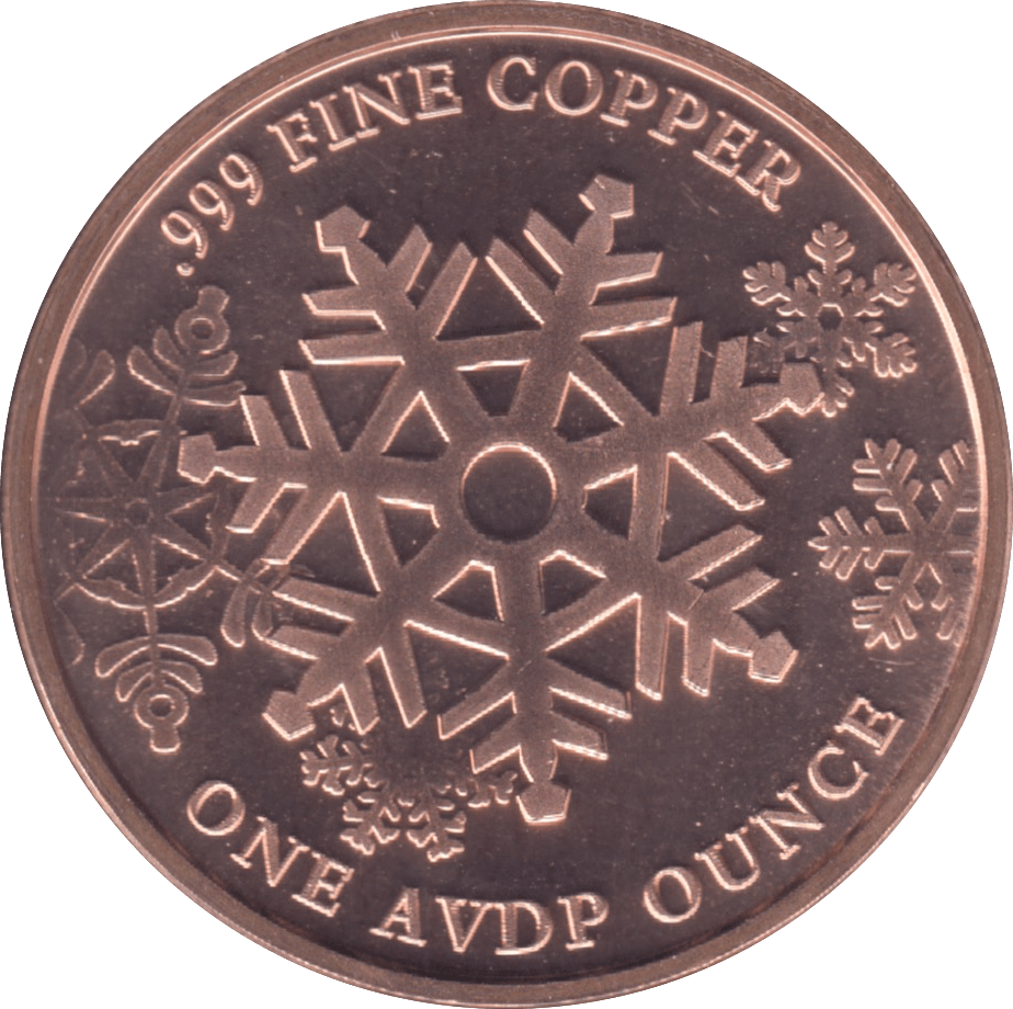 1oz FINE COPPER .999 SANTA CLAUS IS COMING TO TOWN REF E76 - Copper 1 oz Coins - Cambridgeshire Coins