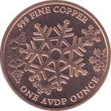 1oz FINE COPPER .999 SANTA CLAUS IS COMING TO TOWN REF E76 - Copper 1 oz Coins - Cambridgeshire Coins
