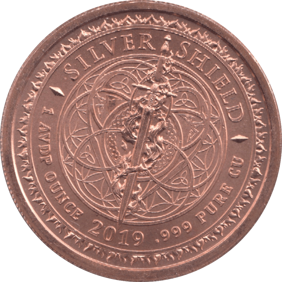 1oz FINE COPPER .999 SILVER SHIELD REF E30 - Copper 1 oz Coins - Cambridgeshire Coins