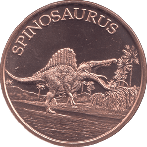 1oz FINE COPPER .999 SPINOSAURUS REF E66 - Copper 1 oz Coins - Cambridgeshire Coins