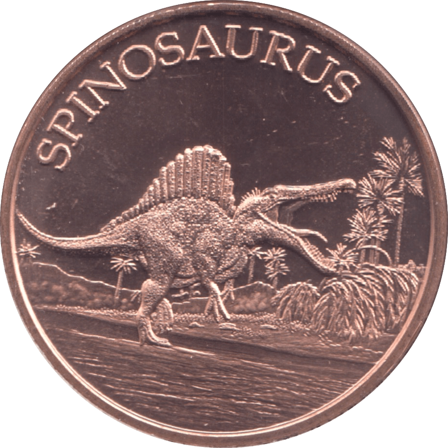 1oz FINE COPPER .999 SPINOSAURUS REF E66 - Copper 1 oz Coins - Cambridgeshire Coins