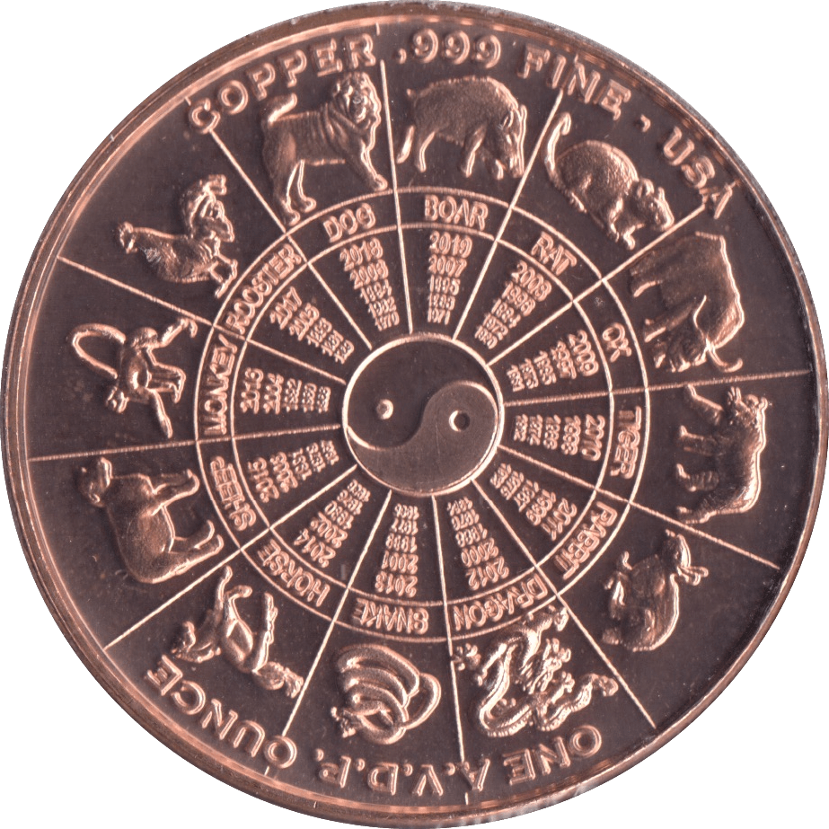1oz FINE COPPER .999 STAR SIGNS ARIES REF E75 - Copper 1 oz Coins - Cambridgeshire Coins