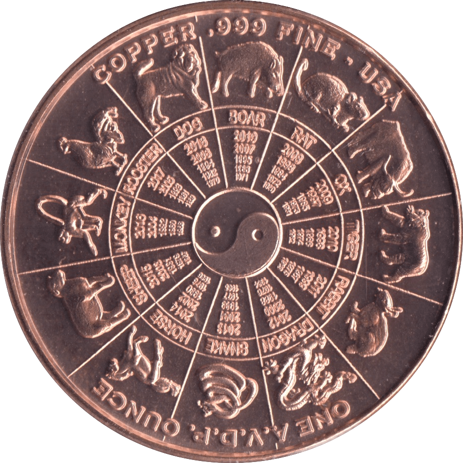 1oz FINE COPPER .999 STAR SIGNS CANCER REF E75 - Copper 1 oz Coins - Cambridgeshire Coins