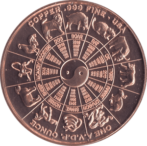 1oz FINE COPPER .999 STAR SIGNS SCORPIO REF E75 - Copper 1 oz Coins - Cambridgeshire Coins