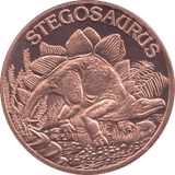 1oz FINE COPPER .999 STEGOSAURUS REF E39 - Copper 1 oz Coins - Cambridgeshire Coins