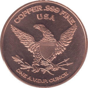 1oz FINE COPPER .999 STEGOSAURUS REF E74 - Copper 1 oz Coins - Cambridgeshire Coins