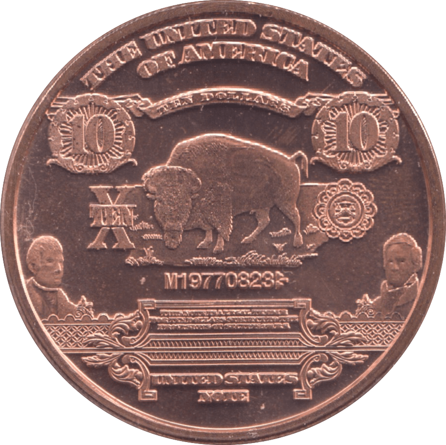 1oz FINE COPPER .999 TEN DOLLARS REF E65 - Copper 1 oz Coins - Cambridgeshire Coins
