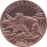 1oz FINE COPPER .999 TRICERATOPS REF E38 - Copper 1 oz Coins - Cambridgeshire Coins