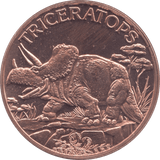 1oz FINE COPPER .999 TRICERATOPS REF E38 - Copper 1 oz Coins - Cambridgeshire Coins