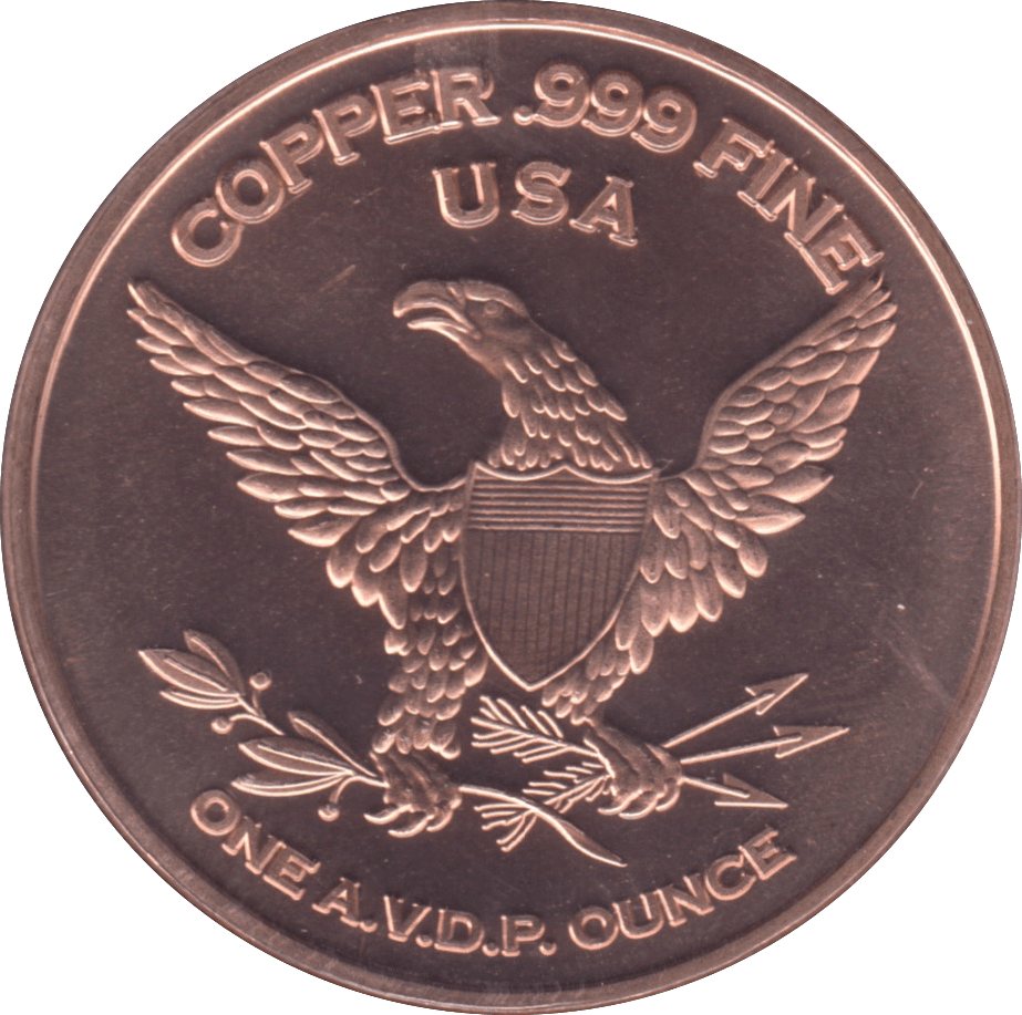 1oz FINE COPPER .999 TYRANNOSAURUS REF E3 - Copper 1 oz Coins - Cambridgeshire Coins