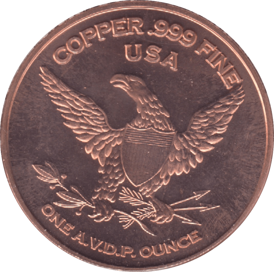 1oz FINE COPPER .999 UNICORN REF E29 - Copper 1 oz Coins - Cambridgeshire Coins