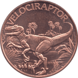 1oz FINE COPPER .999 VELOCIRAPTOR REF E40 - Copper 1 oz Coins - Cambridgeshire Coins