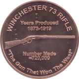 1oz FINE COPPER .999 WINCHESTER 73 RIFLE REF E1 - Copper 1 oz Coins - Cambridgeshire Coins