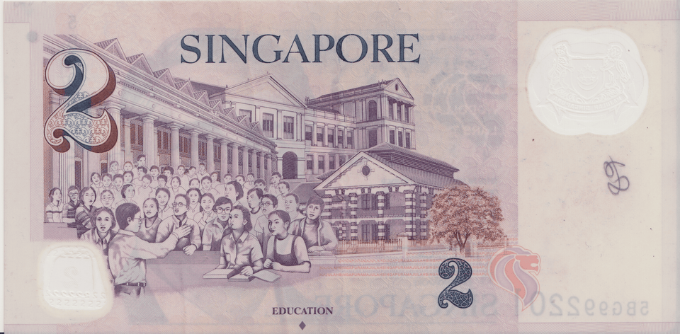 2 DOLLARS SINGAPORE BANKNOTE REF 176 - WORLD BANKNOTES - Cambridgeshire Coins