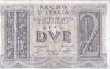2 LIRE REGNO D'ITALIA ITALIAN BANKNOTE REF 16 - World Banknotes - Cambridgeshire Coins
