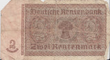 2 RENTENMARK BANK OF GERMANY REF 1341 - World Banknotes - Cambridgeshire Coins